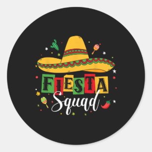 Adesivo Redondo Cinco De Mayo Fiesta Squad Partido Mexicano Cinco