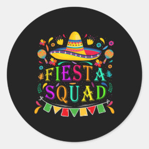Adesivo Redondo Cinco De Mayo Fiesta Squad Partido Mexicano Cinco 