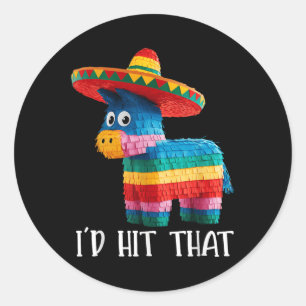 Adesivo Redondo Cinco De Mayo Ideias Engraçadas Eu Atingi Que Pina
