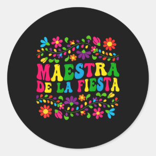 Adesivo Redondo Cinco De Mayo Maestra Professora Espanhola Mexican