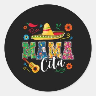 Adesivo Redondo Cinco De Mayo Mamacita Flor Mama Cita Mexicana 1