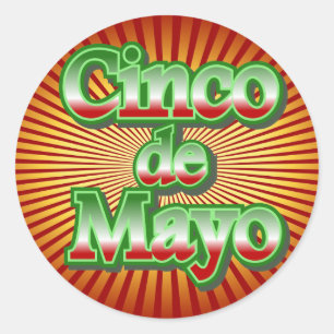 Adesivo Redondo Cinco de Mayo México 5 de maio Design