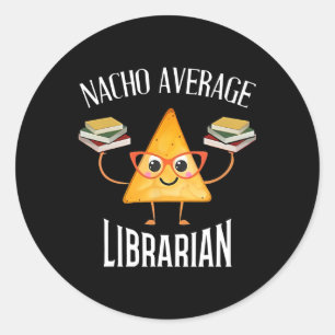 Adesivo Redondo Cinco De Mayo Nacho Bibliotecário Médio Biblioteca