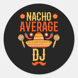 Adesivo Redondo Cinco De Mayo Nacho Média Dj