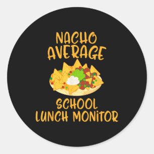 Adesivo Redondo Cinco De Mayo Nacho Médio Monitor De Almoço Escola