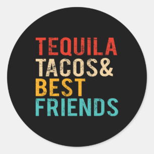 Adesivo Redondo Cinco De Mayo Tequila Tacos Melhores Amigos Bebend