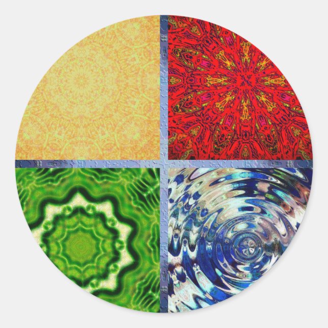 Adesivo Redondo Cinco elementos (Frente)