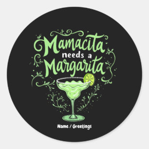Adesivo Redondo Cinco Engraçados De Mayo Mamacita Precisa De Uma M