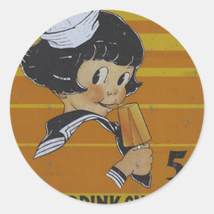 Adesivo Redondo Cinco Popsicles do centavo