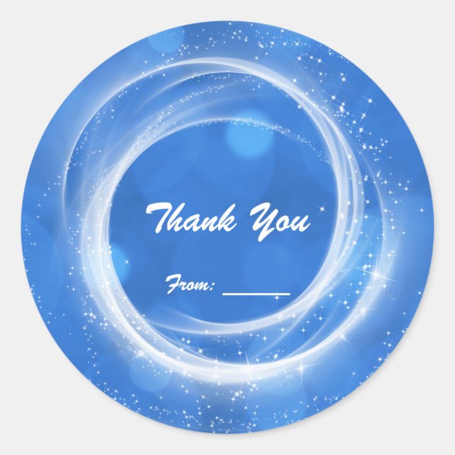 Adesivo Redondo Cinderela Azul e Branca qualquer festa de evento (Frente)