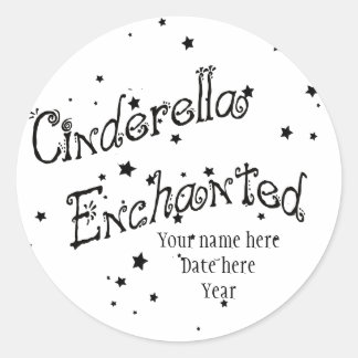 Adesivo Redondo Cinderella Encantada