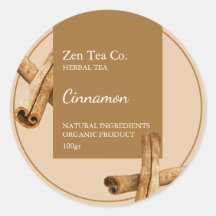 Cinnamon Herbal Tea Business Label