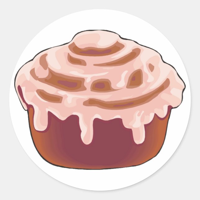 Adesivo Redondo Cinnamon Roll (Frente)