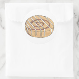 Adesivo Redondo Cinnamon Roll Bun Paery Produtos Assares Venda