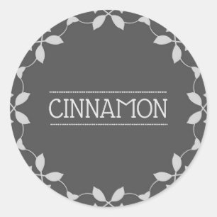 Adesivo Redondo Cinnamon Spice Jar Stickers