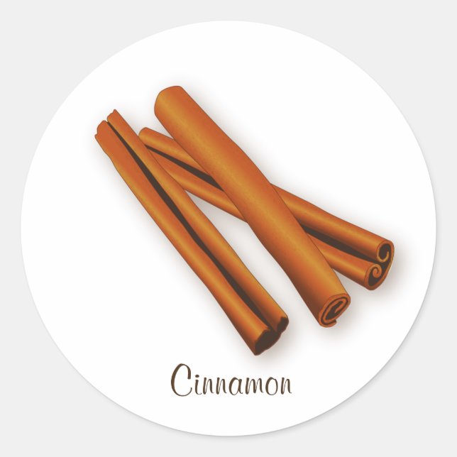 Adesivo Redondo Cinnamon Sticker (Frente)