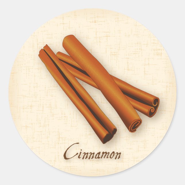 Adesivo Redondo Cinnamon Stickers (Frente)
