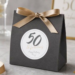 Adesivo Redondo Cinquenta Moderna e Fabulosa Aniversário de 50 ano