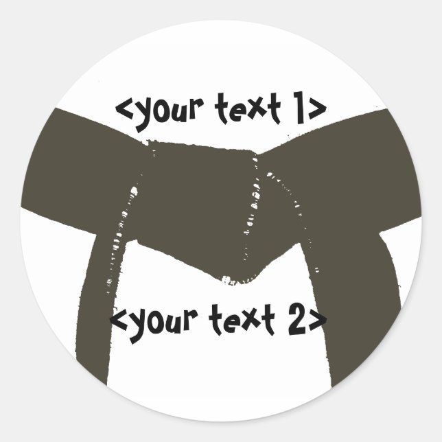 Adesivo Redondo Cinturão de Artes Marciais (Frente)