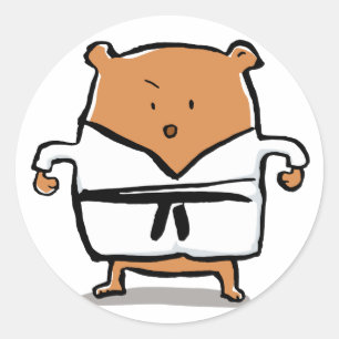 Adesivo Redondo cinturão negro