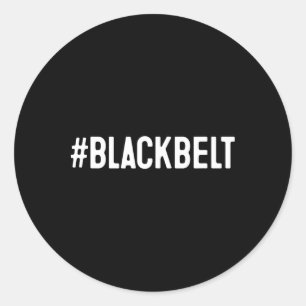 Adesivo Redondo Cinturão Negro Belt Taekwondo Karate