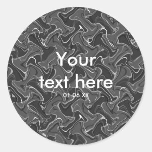 Adesivo Redondo Cinza branca, Abstrato branca, Vinhetas do Partido