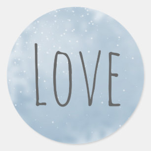 Adesivo Redondo Cinza Branca Minimalista Moderna Silver Love Seal