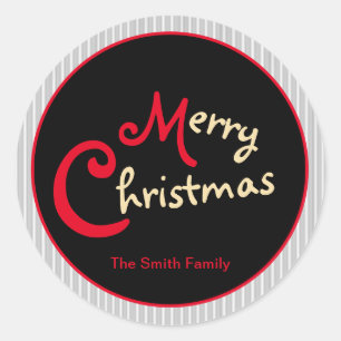 Adesivo Redondo Cinza branco Pinstripe Arco vermelho preto