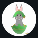 Adesivo Redondo Cinza Bunny Green Feliz Christma<br><div class="desc"></div>