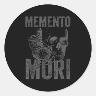 Adesivo Redondo Cinza de Filosofia Histórica Hellenística Memento