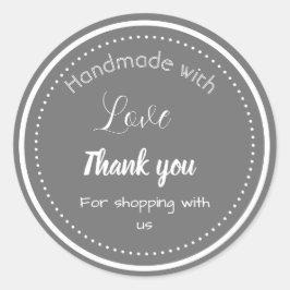 Adesivo Redondo Cinza de fronteira da design