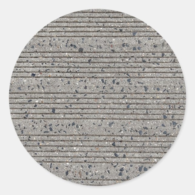 Adesivo Redondo Cinza de junção de betão (Frente)