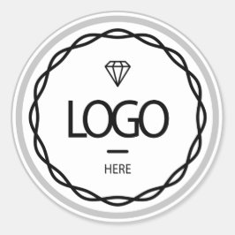 Adesivo Redondo Cinza de logotipo personalizado do promocional Bel