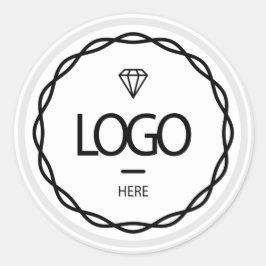 Adesivo Redondo Cinza de logotipo personalizado do promocional Bel