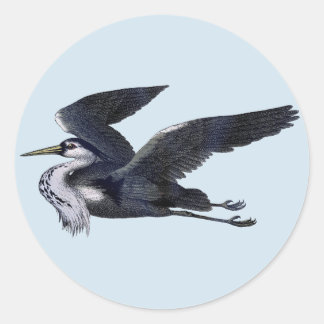 Adesivo Redondo Cinza Heron Stickers