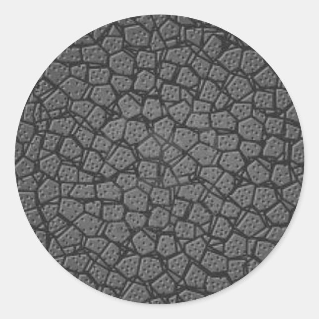 ADESIVO REDONDO CINZA LEATHER (Frente)