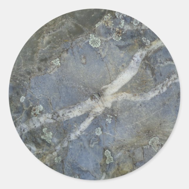 Adesivo Redondo Cinza Marble Stone (Frente)