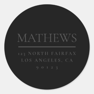 Adesivo Redondo Cinza Preta e Escura