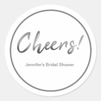 Adesivo Redondo Cinza Rústica, chá de panela De Saúde