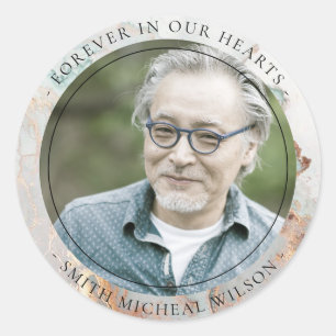 ADESIVO REDONDO CINZA SUÍÇA DOURADA AGATE SIMPATIA FOTO MEMORIAL