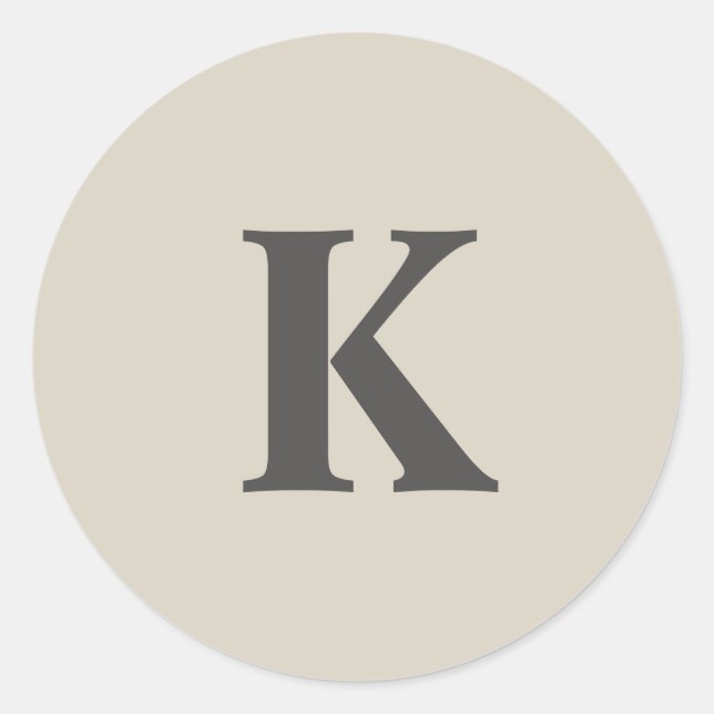 Adesivo Redondo Cinzas Cute Monogramadas (Frente)