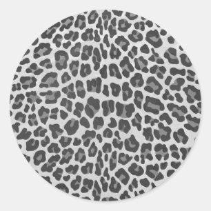 Adesivo Redondo Cinzas do leopardo e luz - impressão das cinzas