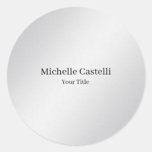 Adesivo Redondo Cinzas Metálicas Exclusivas Profissionais Modernas