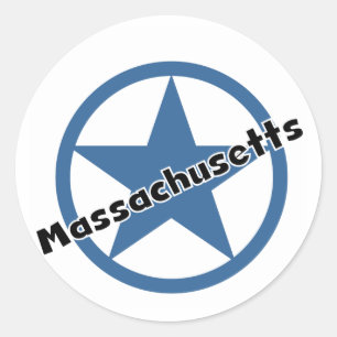 Adesivo Redondo Circle Massachusetts