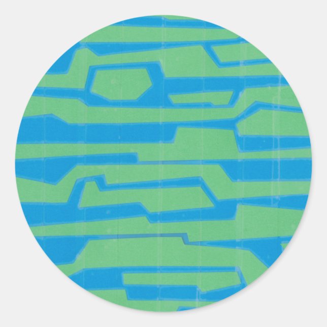 Adesivo Redondo Circuito Moderno V (Frente)