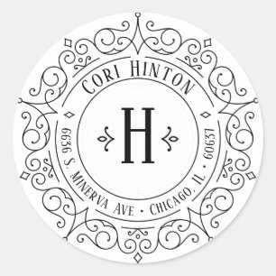 Adesivo Redondo Circular dos roscos de ornamentado - Cori