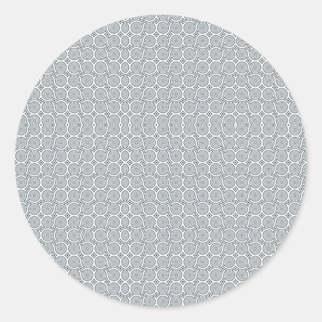 Adesivo Redondo Circular sticker with a detailed geometric pattern (Frente)