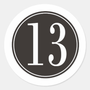 Adesivo Redondo Círculo #13 preto (parte dianteira)
