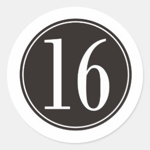 Adesivo Redondo Círculo #16 preto (parte dianteira)
