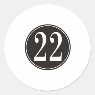 Adesivo Redondo Círculo #22 preto (parte dianteira)
